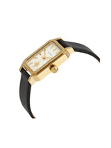 Tory Burch Robinson Gold Black Leather Strap Women's Watch TBW1504