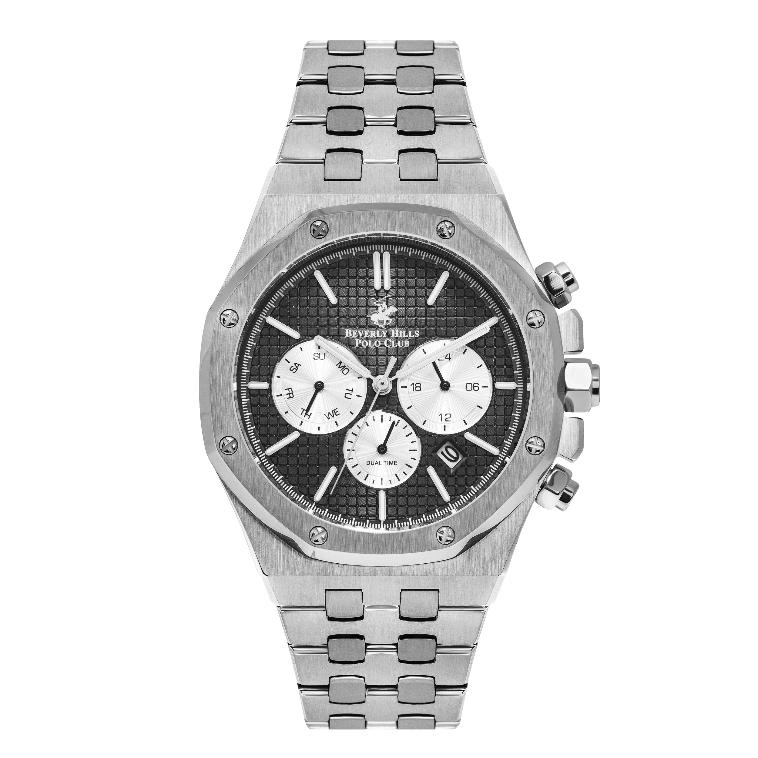 Beverly Hills Polo Club Multifunction Black Dial Silver Watch – BP3051X.350