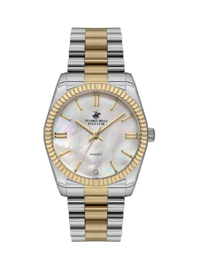Beverly Hills Polo Club Two-Tone Mother Pearl Diamond Watch BP3172C.220