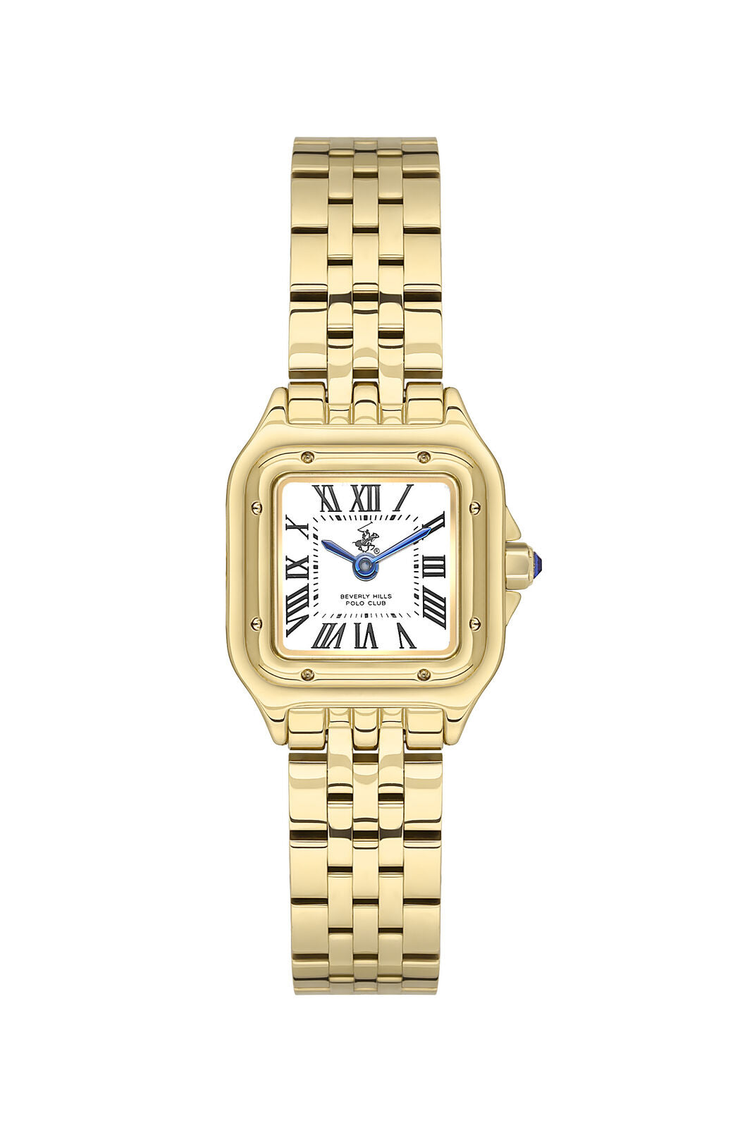 Beverly Hills Polo Club Roman Numeral Square All Gold Watch BP3600C.131