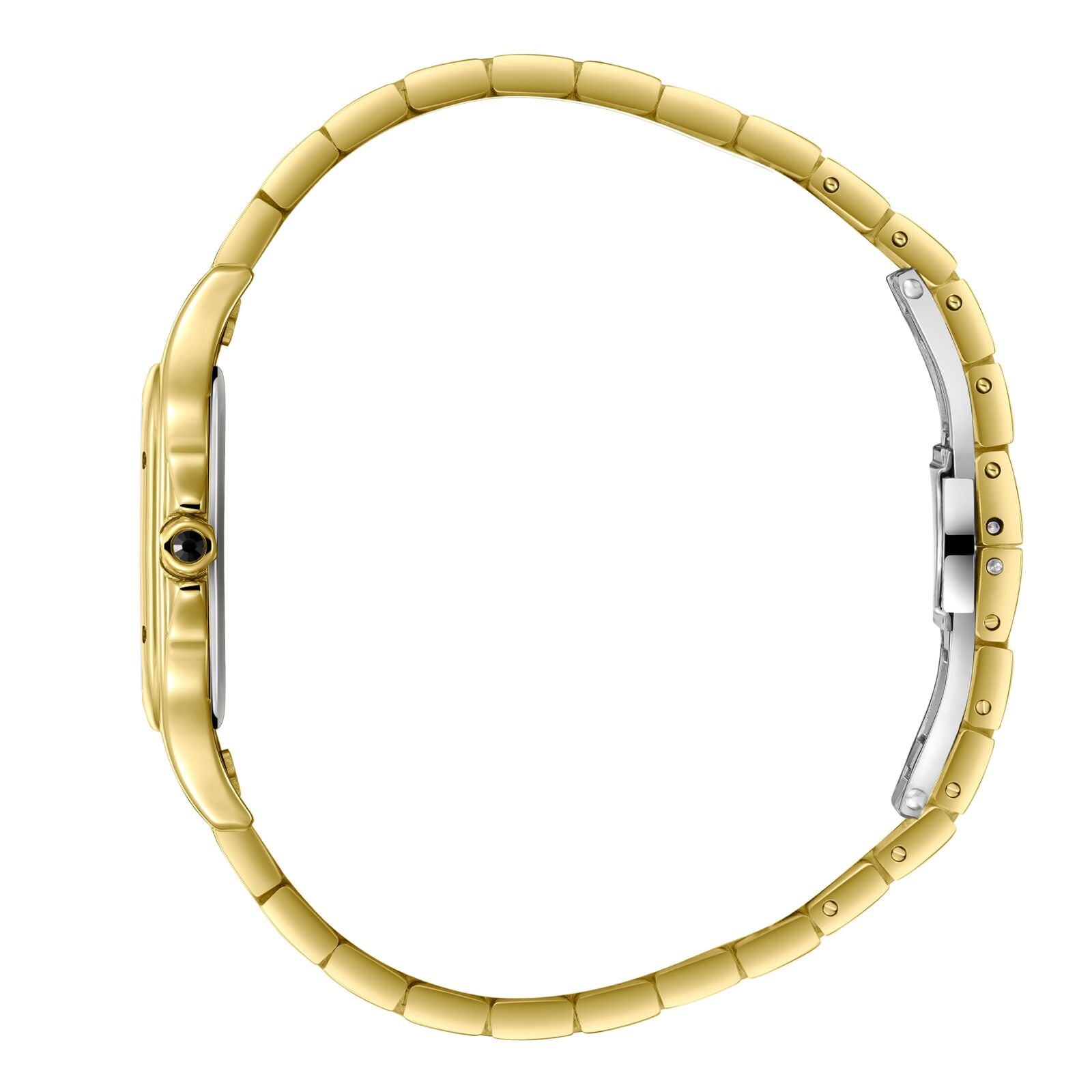 Gold link bracelet strap of Beverly Hills Polo Club square watch