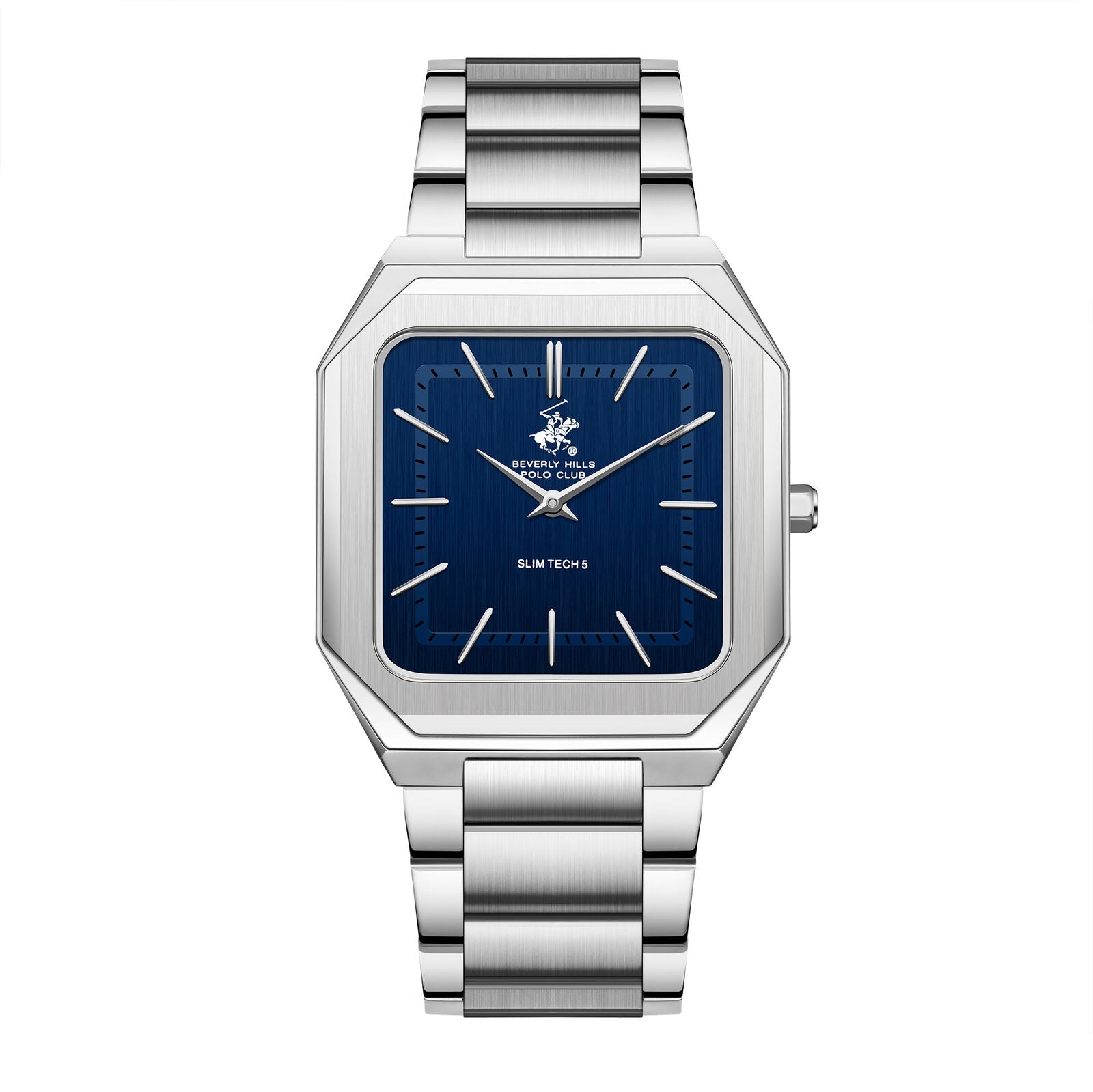 Beverly Hills Polo Club Slim Tech 5 Blue Dial Silver Watch BP3864X.390