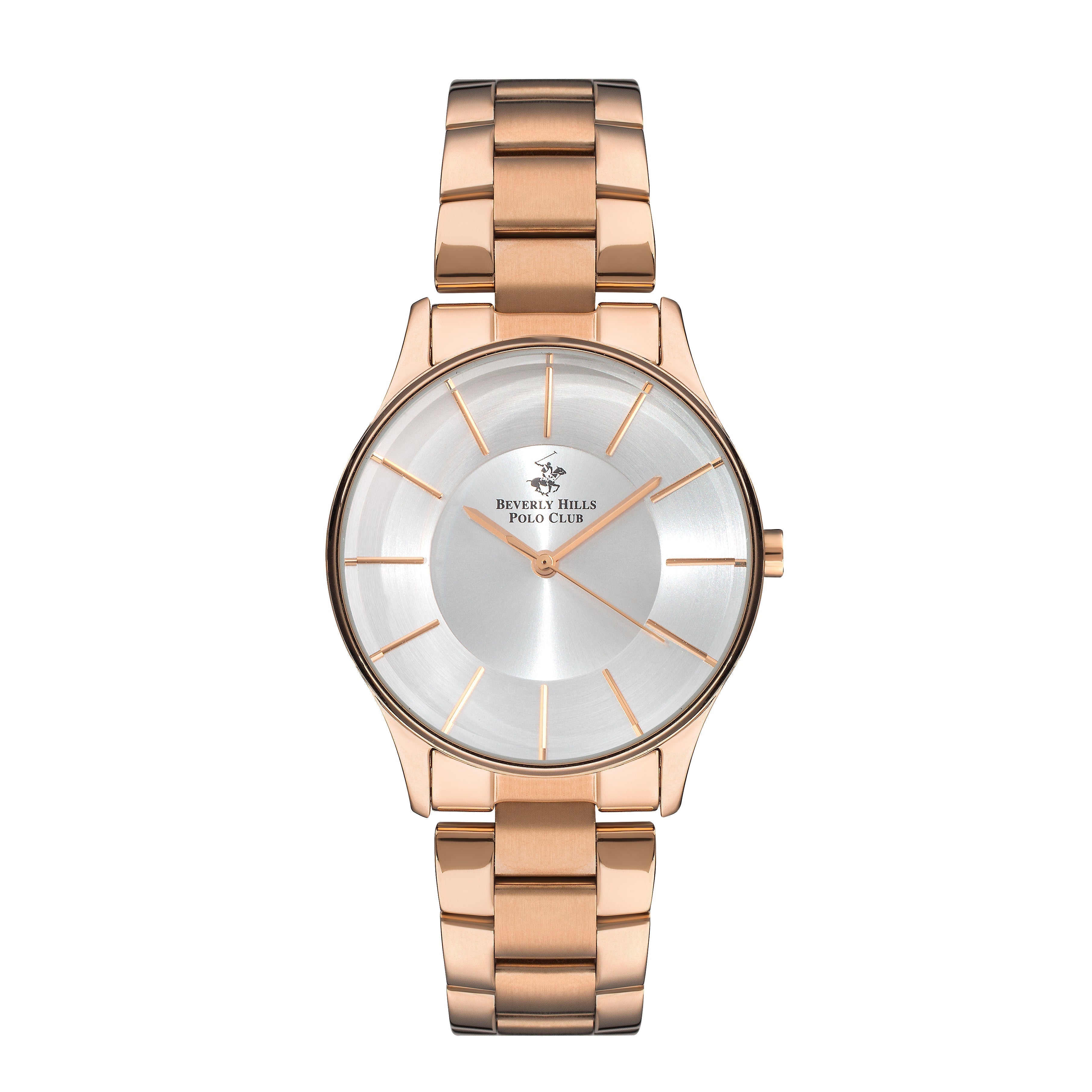 BEVERLY HILLS POLO CLUB Womenβs Analog Silver Sunray Dial Watch β BP3286X.430 - Watch