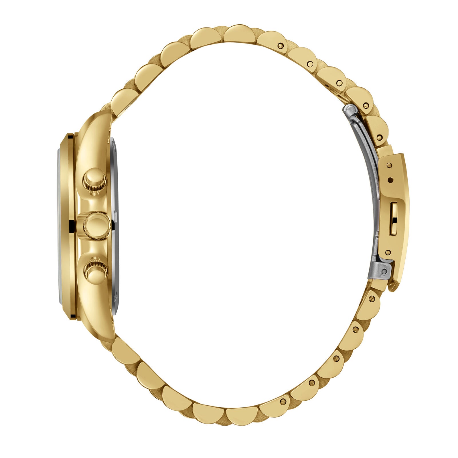 Beverly Hills Polo Club Multi-Function Mother Pearl Gold Diamond Watch BP3656C.120