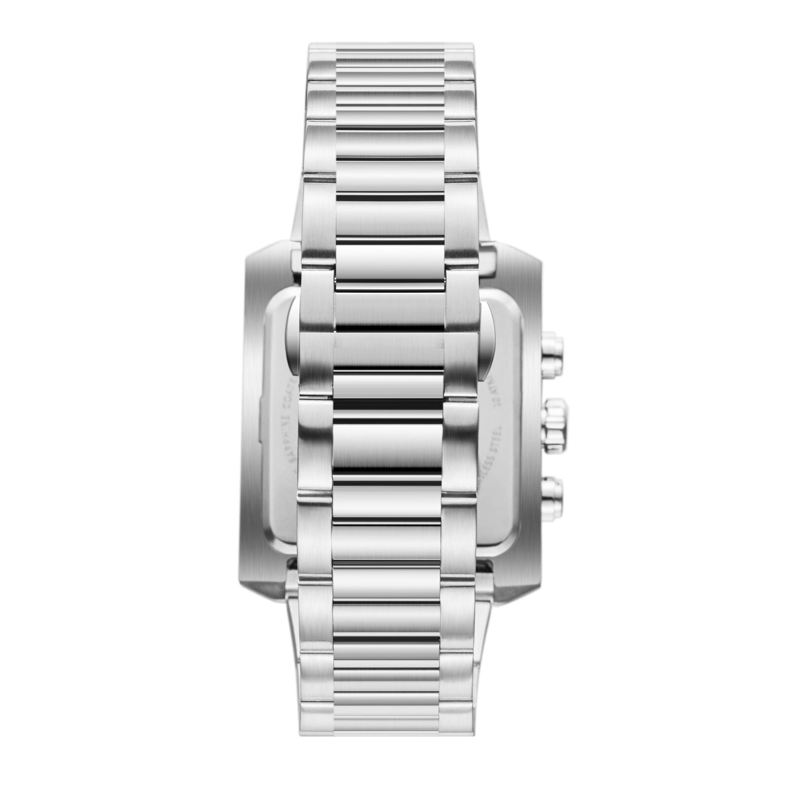 Beverly Hills Polo Club BP3868X.330 watch top-down view of steel bracelet and case