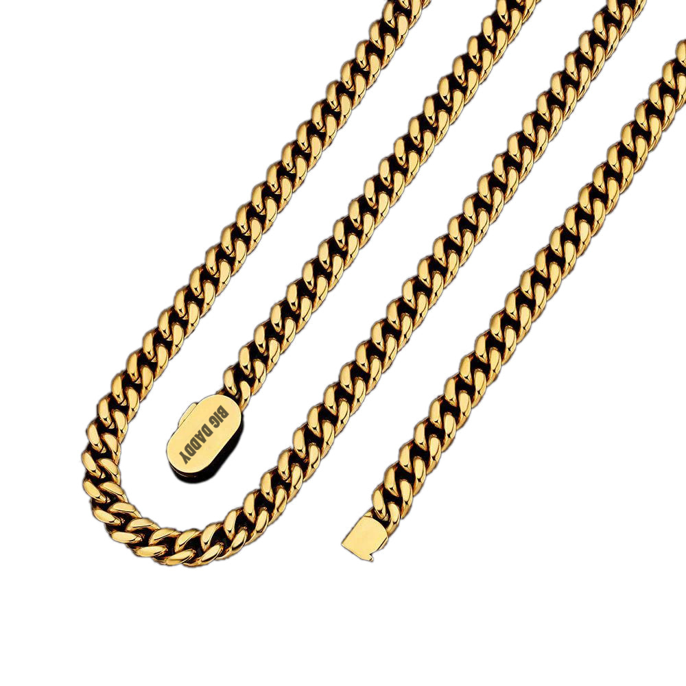 Big Daddy 10mm Miami Cuban Link Gold Chain - Chain
