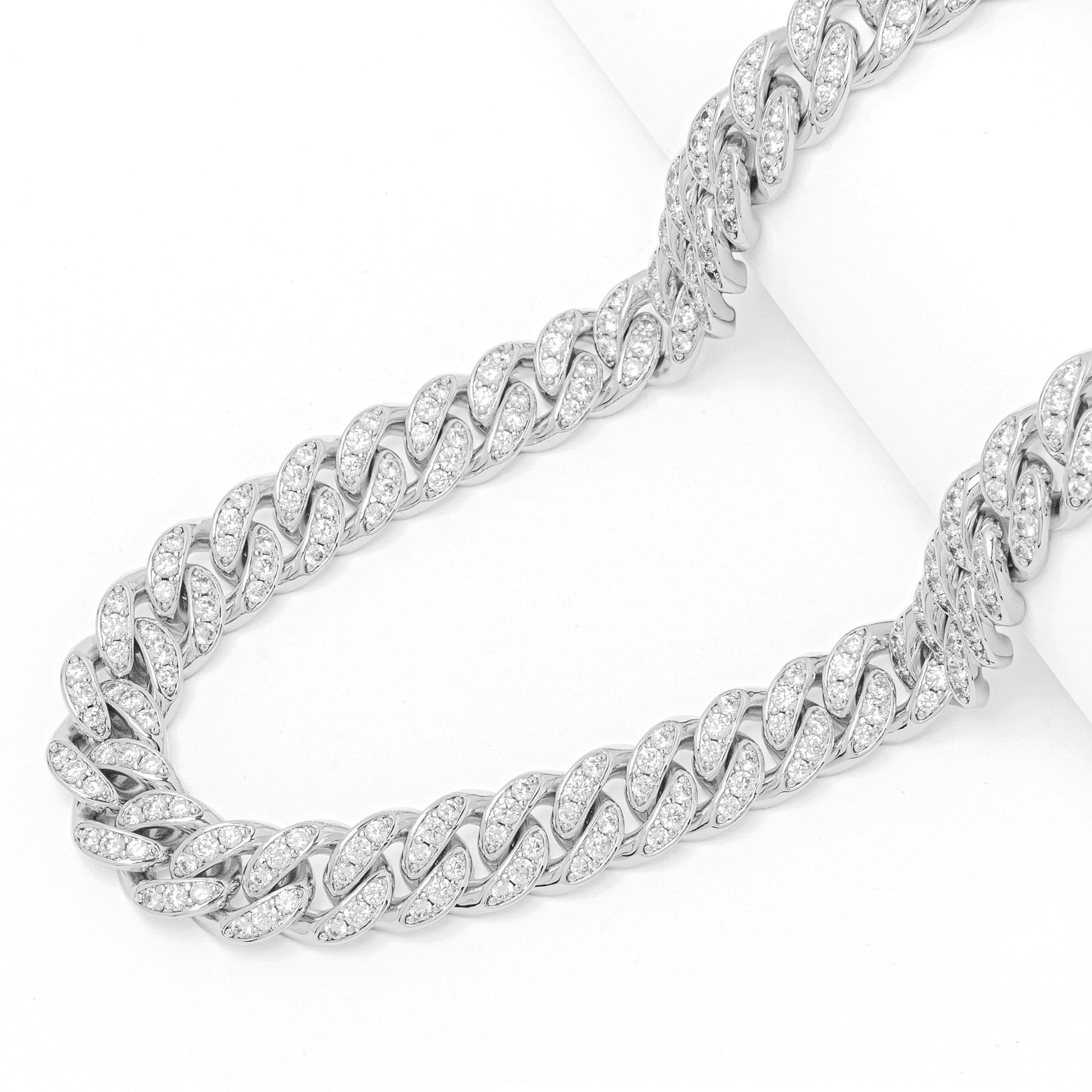12MM Big Daddy Cuban chain with diamond-style iced out cubic zirconia links