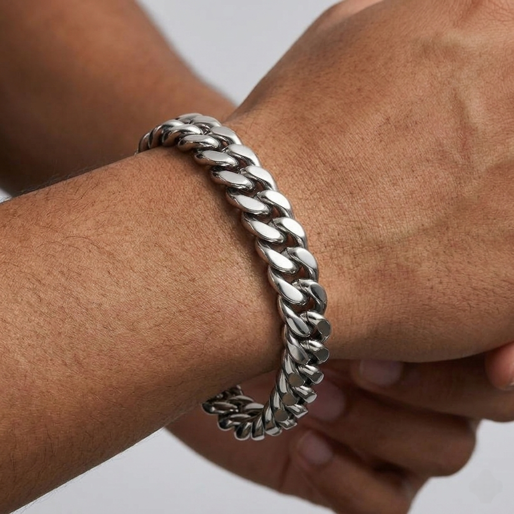 Big Daddy 12mm Cuban Chain Silver Bracelet