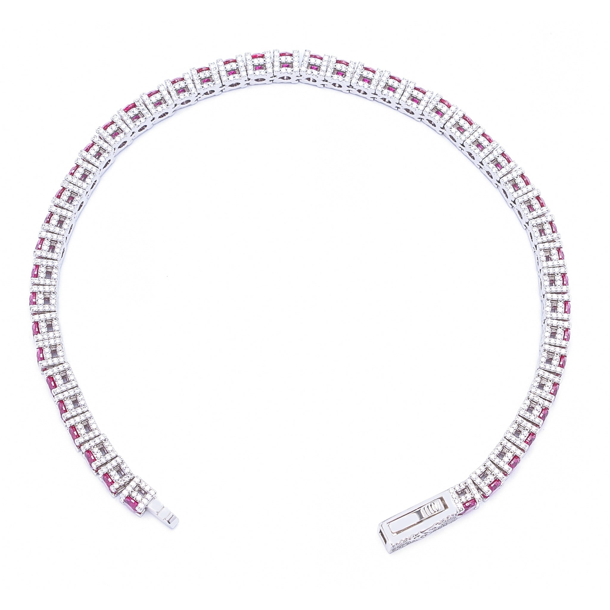 Big Daddy 4MM Silver Ruby Tennis Bracelet - Bracelet