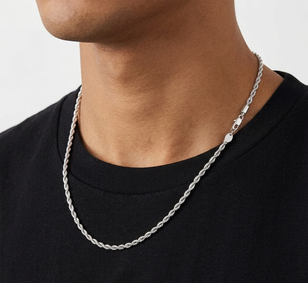Big Daddy 4mm Stainless Steel Silver Rope Chain