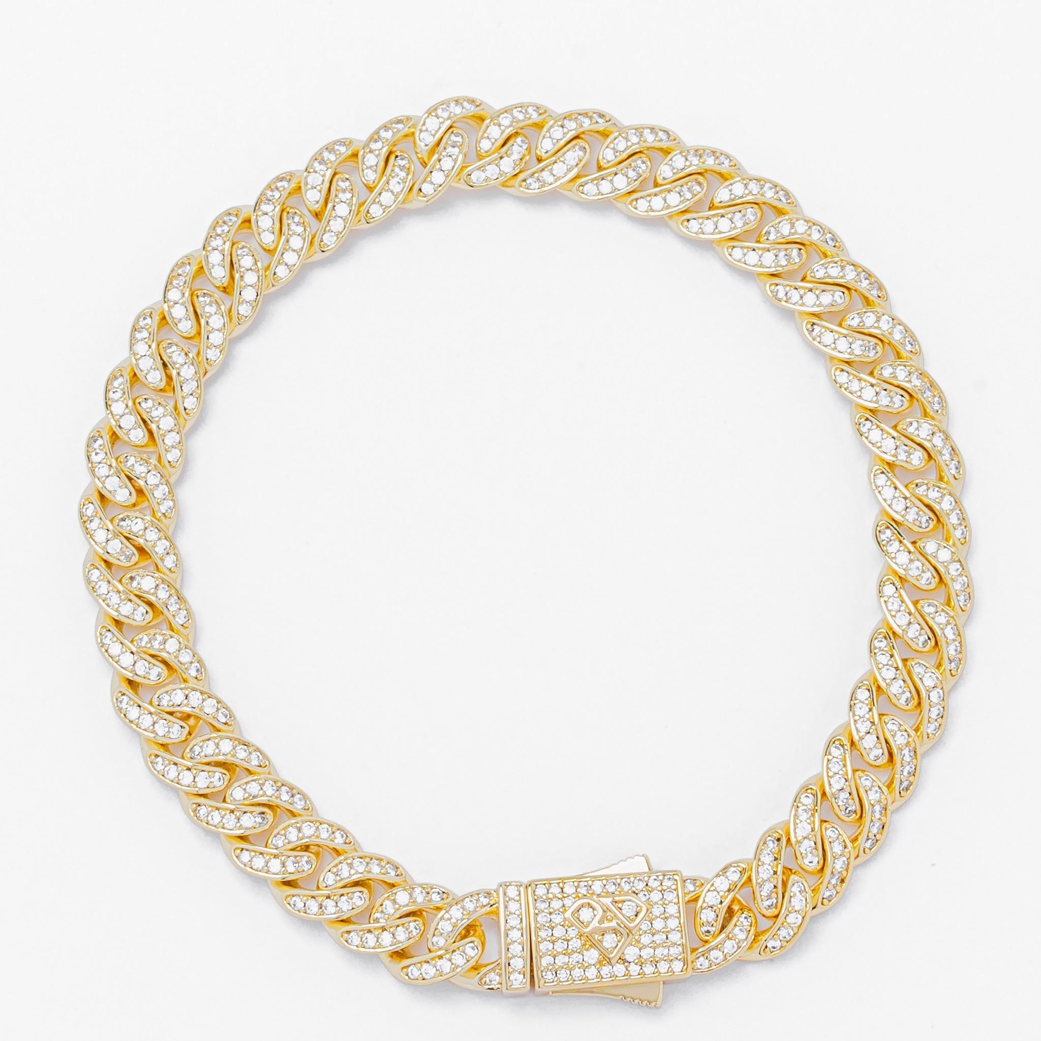 Big Daddy 8MM Bling Cuban Gold Iced Out Bracelet