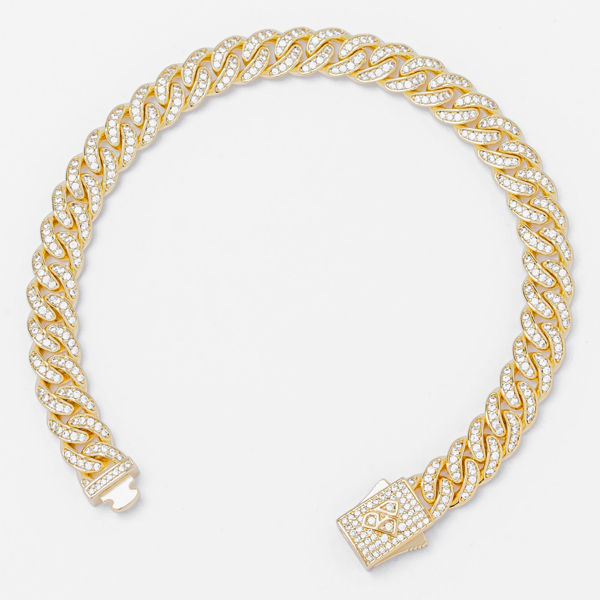 Big Daddy 8MM Bling Cuban Gold Iced Out Bracelet