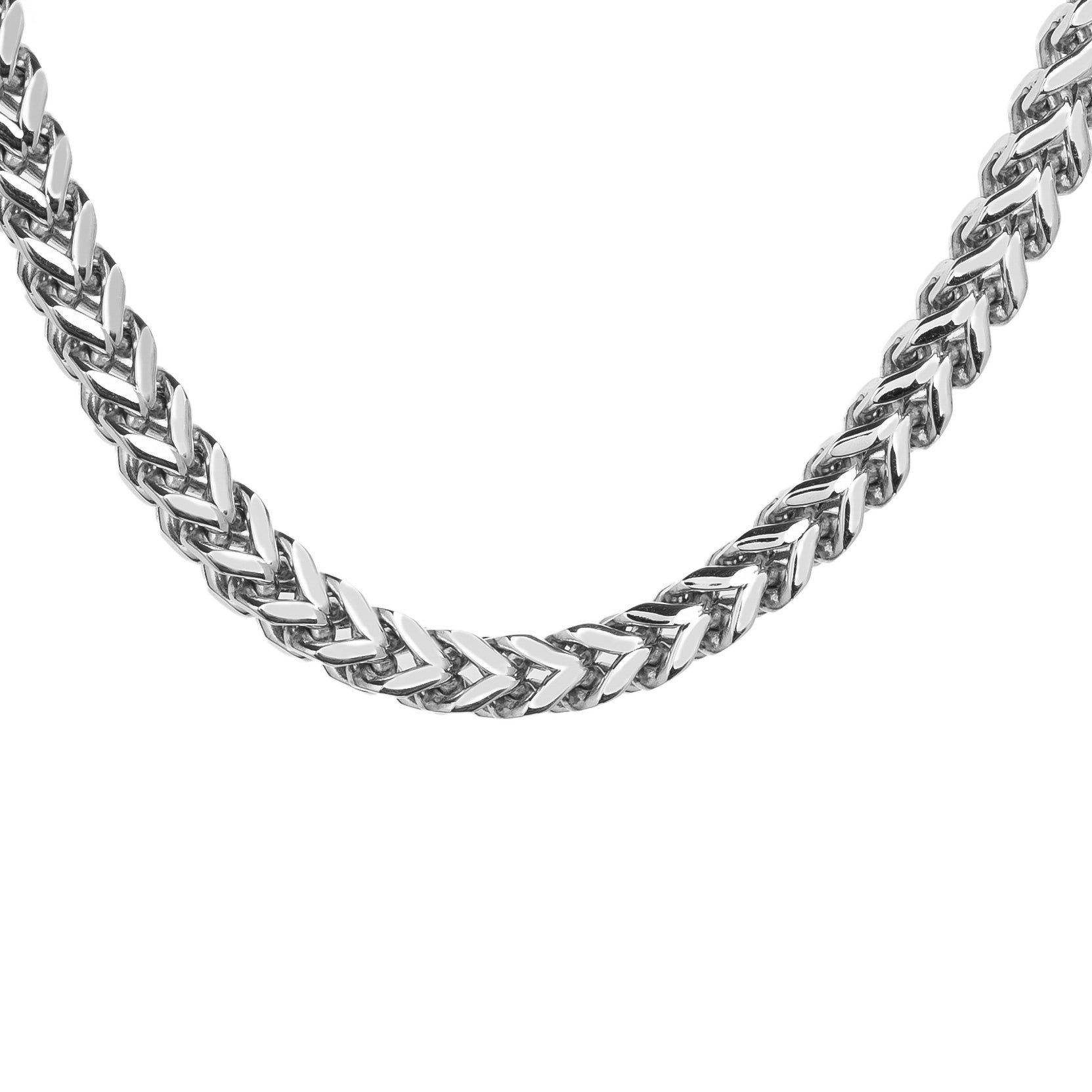 Big Daddy 8mm silver Cuban chain necklace with interlocking links