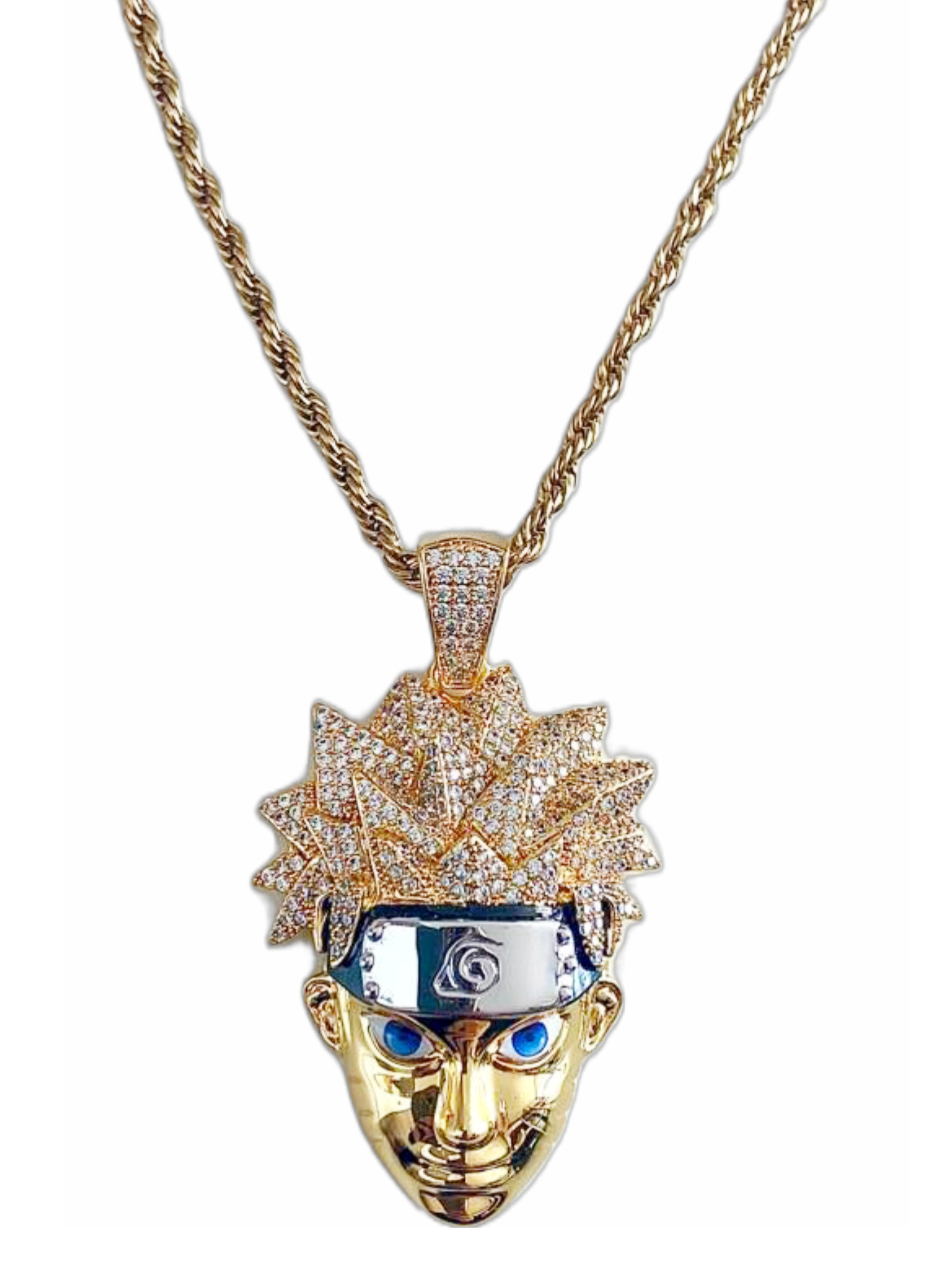 Big Daddy Gold Plated Naruto Iced Out Pendant