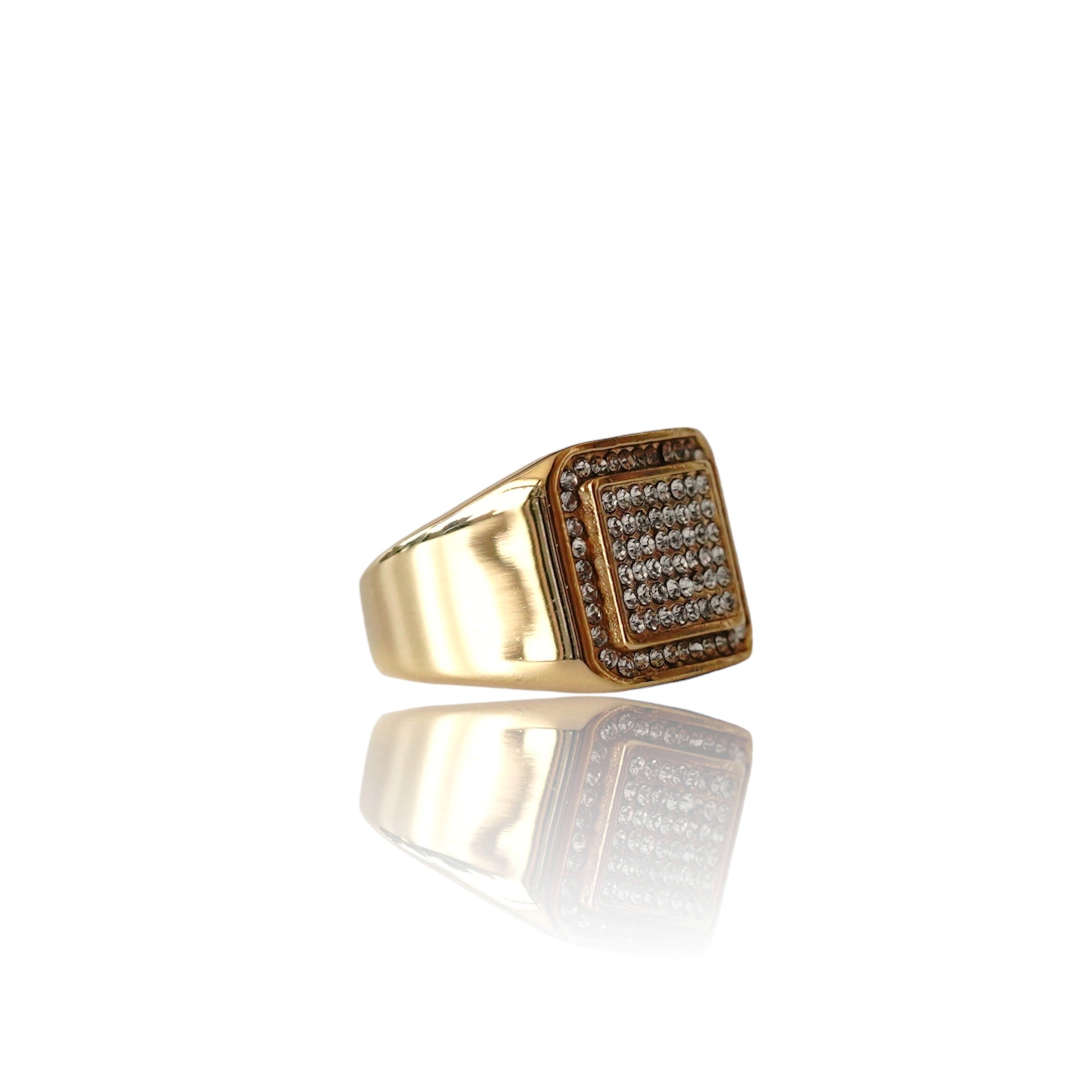 Big Daddy Grandiose Iced Gold Ring - Ring
