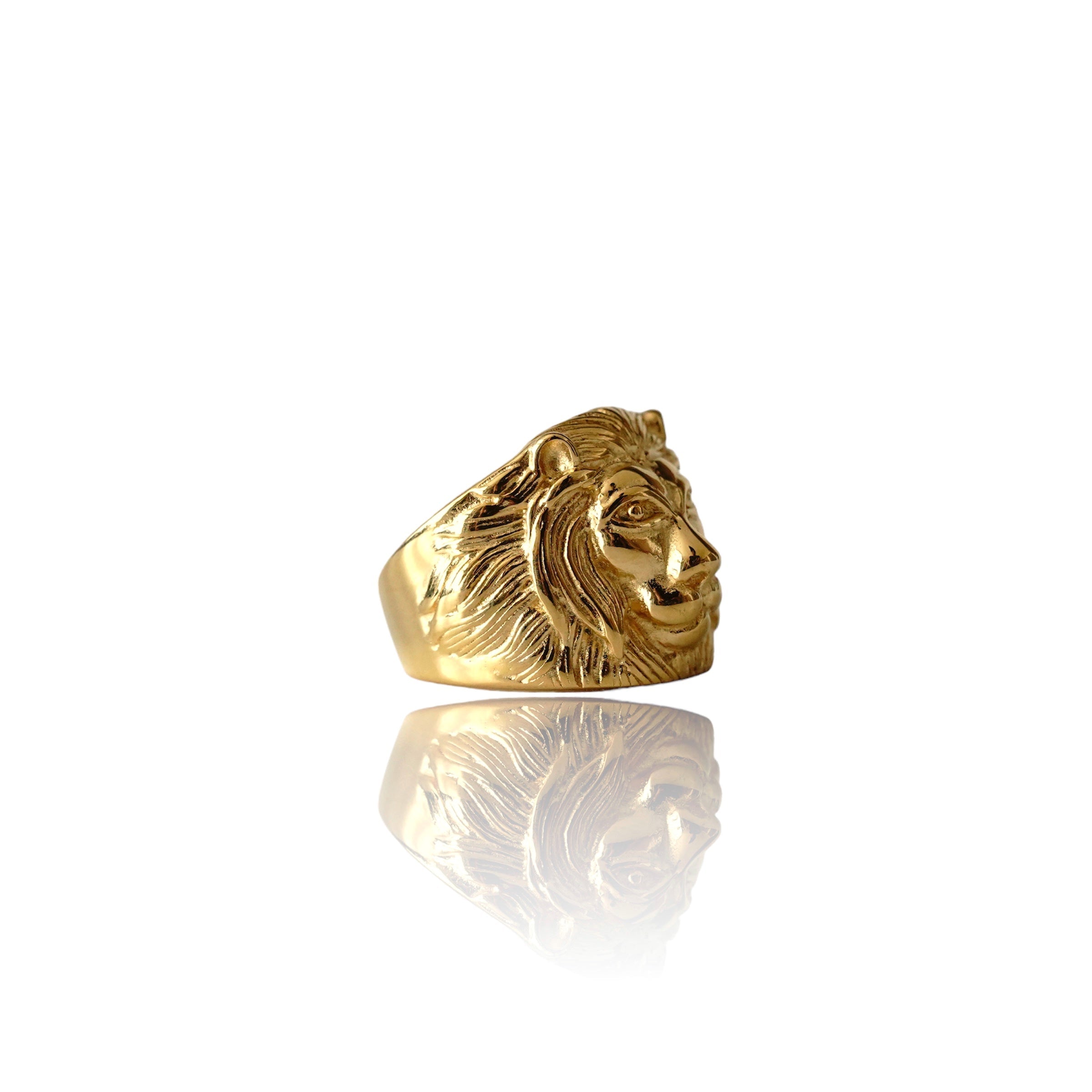 Big Daddy Regal Lionβs Head Gold Ring - Ring