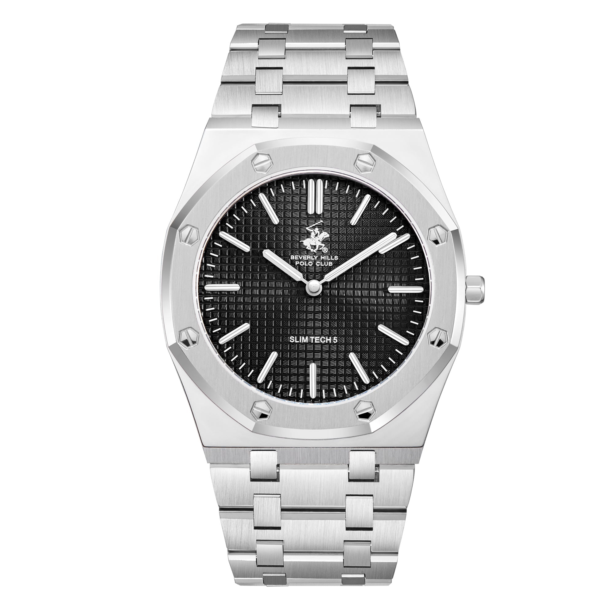 Beverly Hills Polo Club Slim Tech 5 Blue Dial Silver Watch BP3825X.392