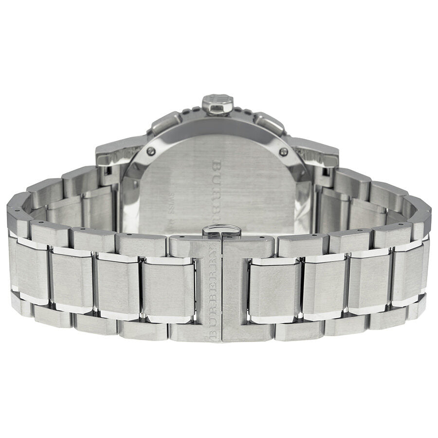 Burberry Black Dial Chronograph Stainless Steel Men's Watch BU9380