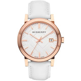 Burberry Unisex Large Check White Leather Unisex Watch  BU9012 - Big Daddy Watches