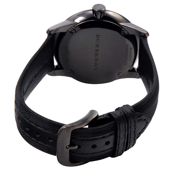 Burberry Menβs Swiss Made Leather Strap Black Dial Men's Watch BU10010 - The Watches Men & CO #3