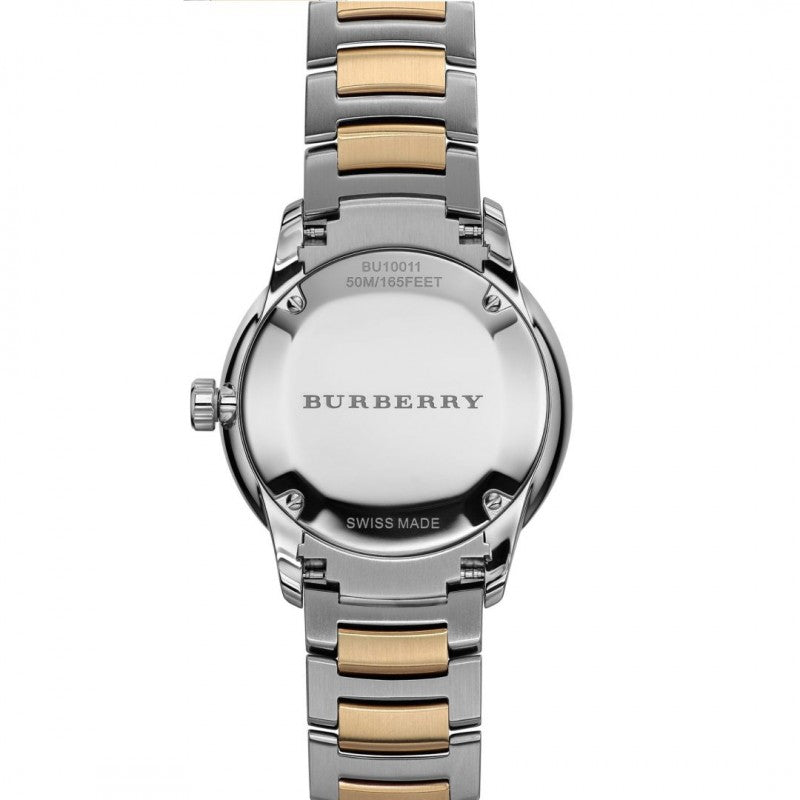 Burberry Classic Gold Patterned Dial Menβs Watch BU10011 - Watch