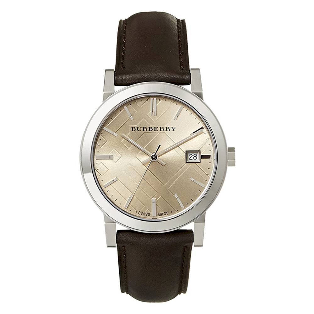 Burberry Fawn Dial Brown Leather Menβs Watch BU9011 - Watch