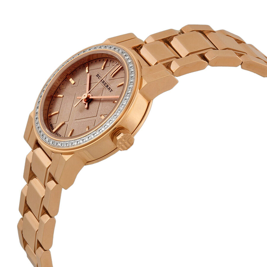 Burberry Rose Dial Diamond-set Bezel Rose Gold-tone Ladies Watch BU9225 - The Watches Men & CO #2