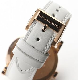 Burberry Rose Gold Case White Leather Strap Womenβs Watch BU9108 - Watch