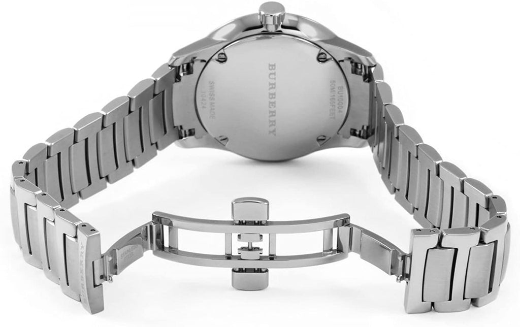 Burberry Menβs Swiss Made Quartz Stainless Steel Silver Dial Men's Watch BU10004 - The Watches Men & CO #3