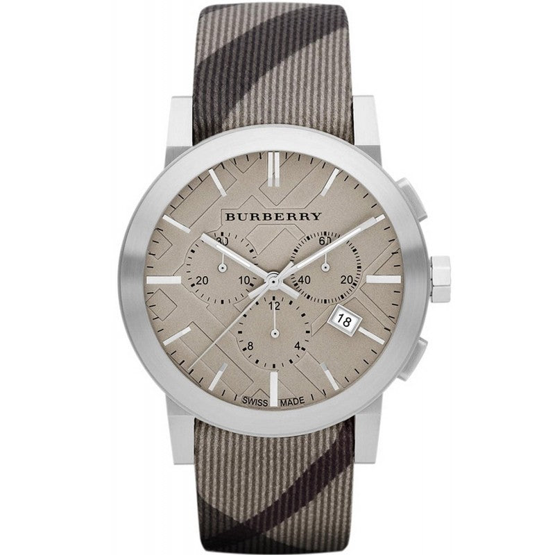 Burberry Menβs Swiss Made Leather Strap Light Brown Dial Men's Watch BU9358 - The Watches Men & CO