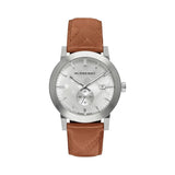 Burberry Men’s Quartz Leather Strap Silver Dial Men's Watch  BU9904 - Big Daddy Watches