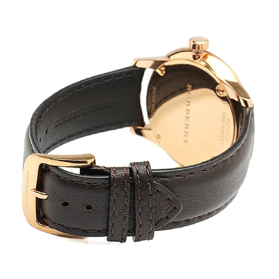 Burberry Men’s Swiss Made Leather Strap Brown Dial Men's Watch BU10012 - The Watches Men & CO #3