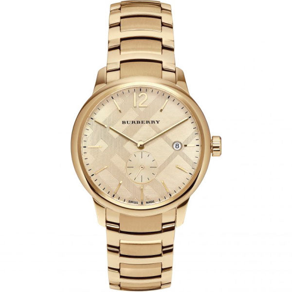 Burberry Menβs Swiss made Stainless Steel Gold Dial Men's Watch BU10006 - The Watches Men & CO