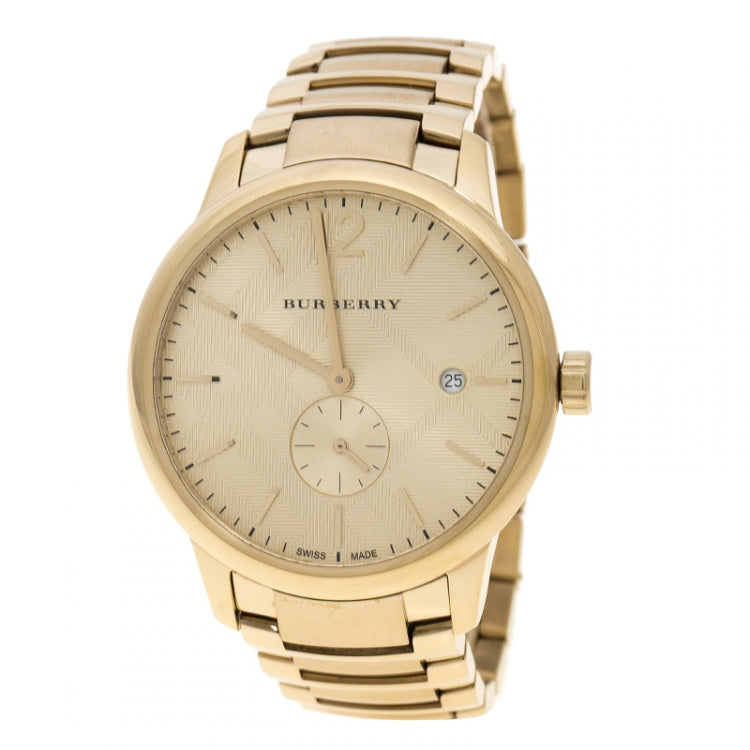 Burberry The Classic Stainless Steel Gold Dial Menβs Watch BU10006 - Watch