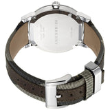 Burberry Men's Large Check Leather on Canvas Strap Beige Dial Men's Watch BU9020 - Big Daddy Watches #2