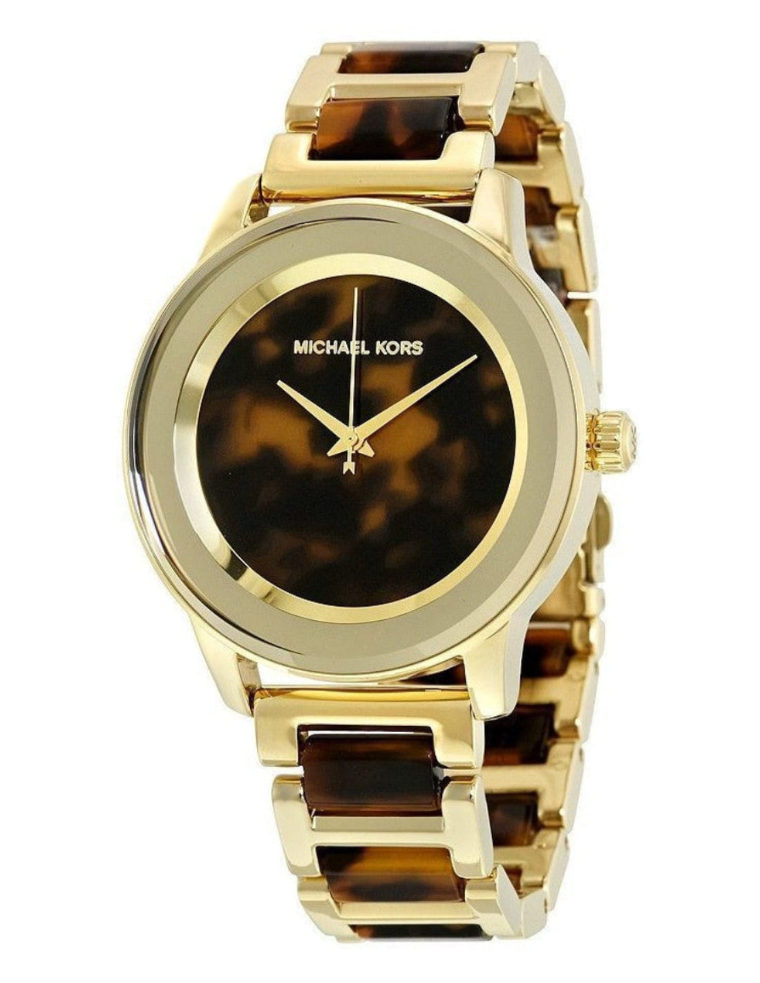 Michael Kors Kinley Gold and Tortoise Acetate Women's Watch - MK6353