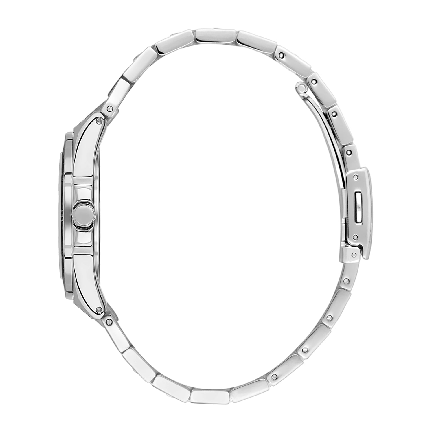Silver stainless steel bracelet strap of Daniel Klein Elite watch