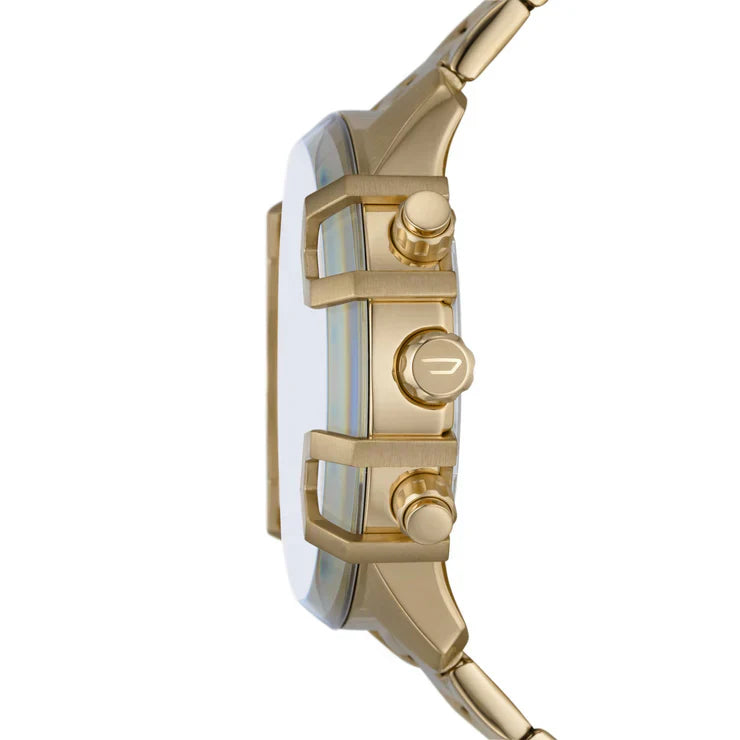 Diesel Griffed Chronograph 48mm Gold Dial Men's Watch DZ4595