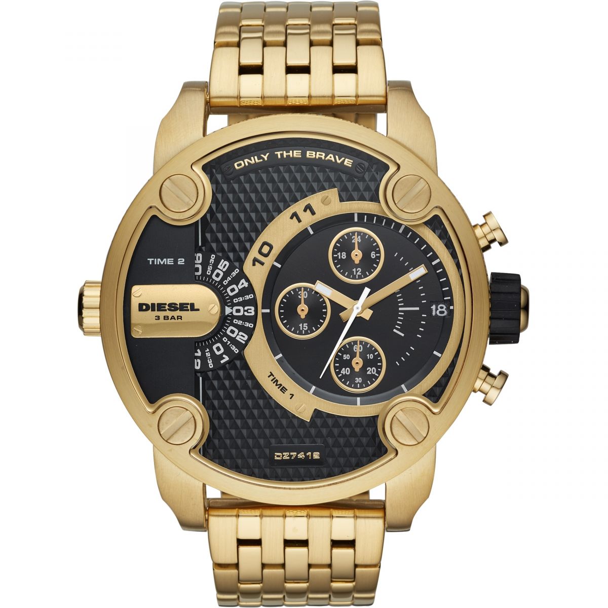 Diesel Little Daddy Chronograph Quartz Black Dial Menβs Watch DZ7412 - Watch