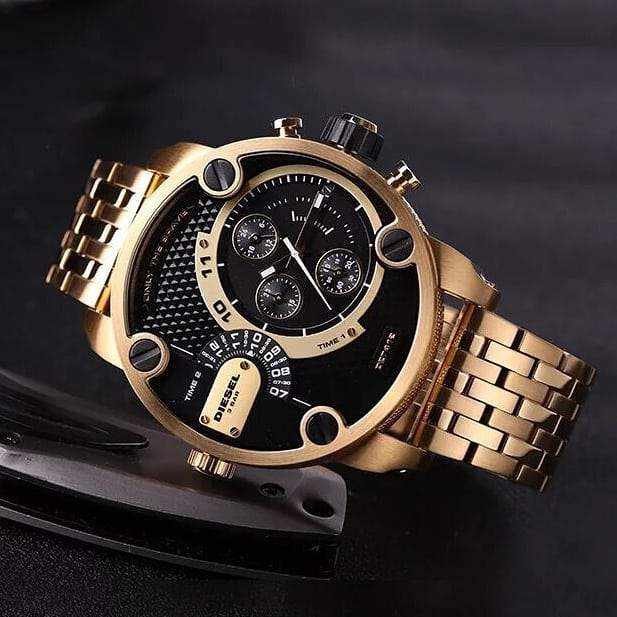 Diesel Little Daddy Chronograph Quartz Black Dial Menβs Watch DZ7412 - Watch