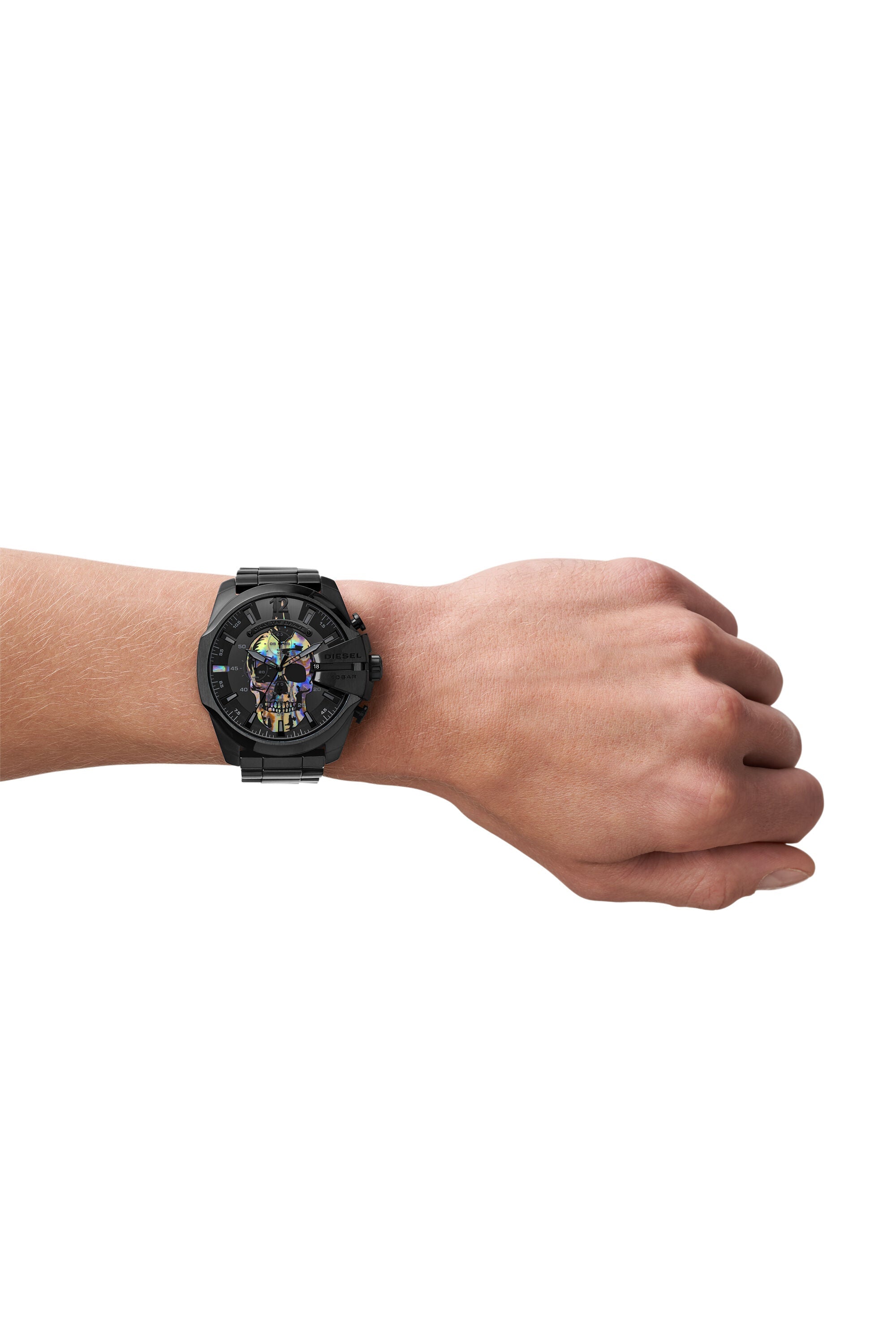 Diesel Mega Chief SKULL RAINBOW Black Dial Men's Watch DZ4582