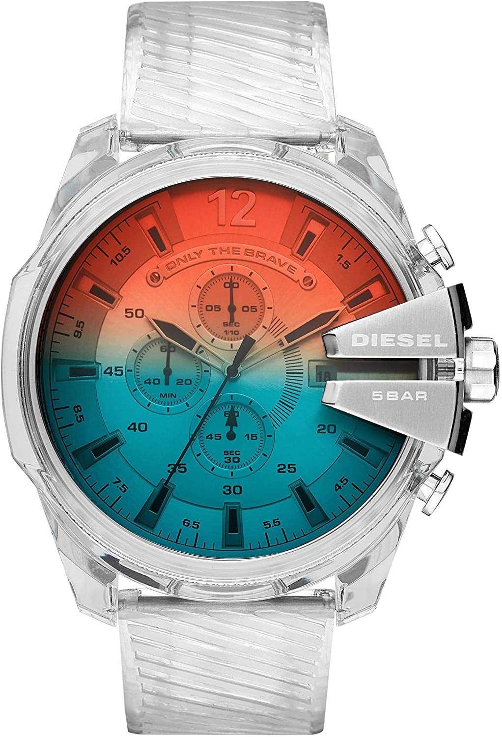Diesel Men's Mega Chief Stainless Steel Chronograph Quartz Watch DZ4515 - The Watches Men & CO