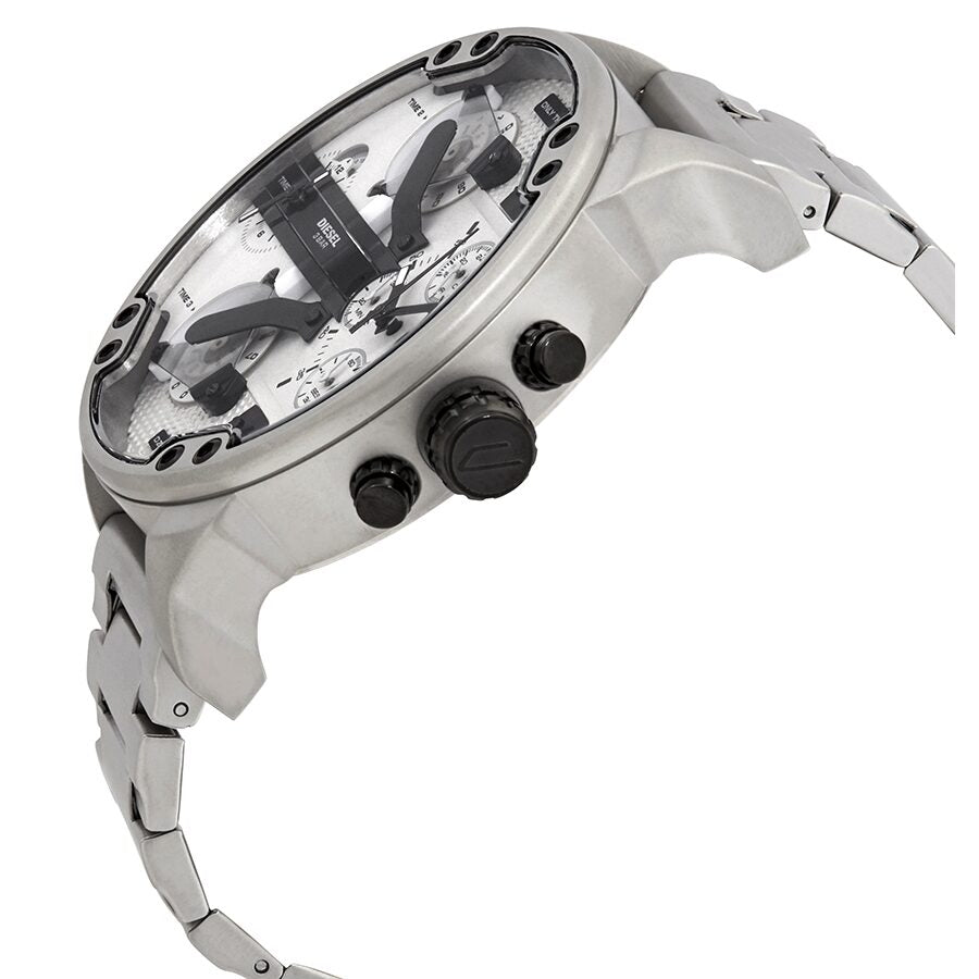 Diesel Mr. Daddy 2.0 Chronograph All Silver White Dial Men's Watch DZ7421