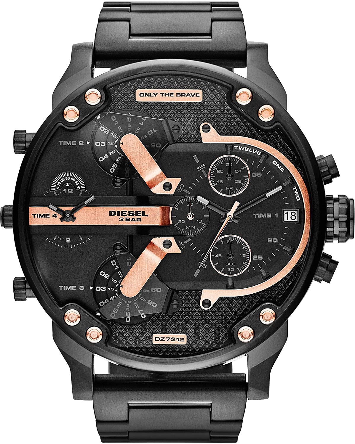 Diesel The Daddies Chronograph Four Time Zone Dial Menβs Watch DZ7312 - Watch