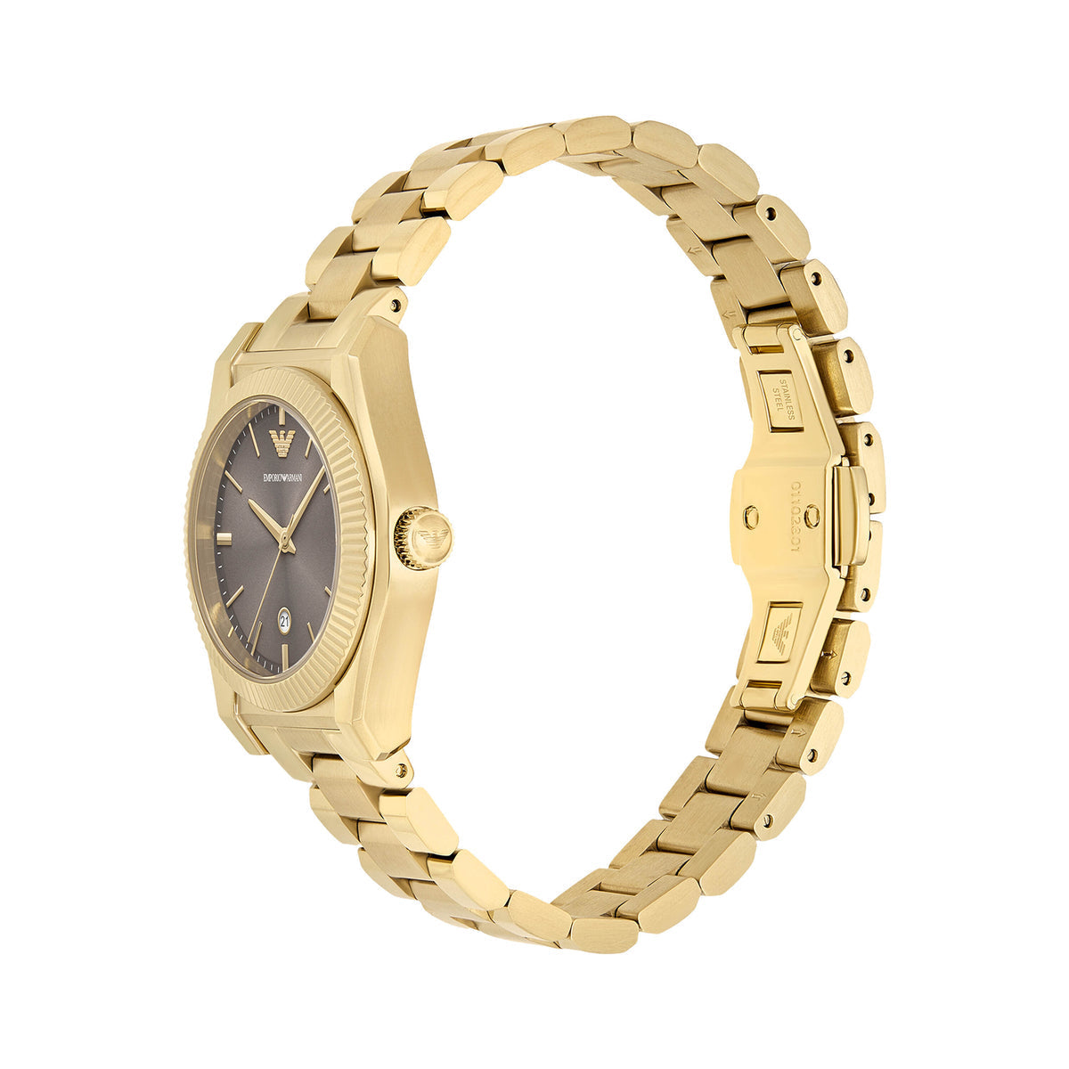 Emporio Armani AR11700 gold-tone stainless steel bracelet with fold-over clasp