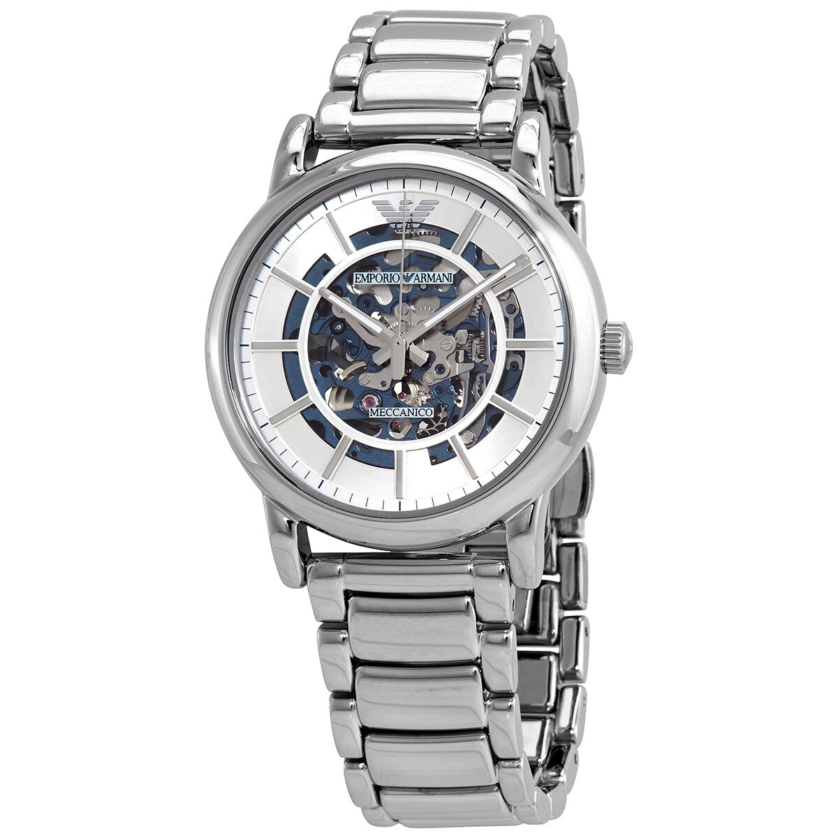 Emporio Armani Automatic Silver Skeleton Dial Menβs Watch AR60006 - Watch
