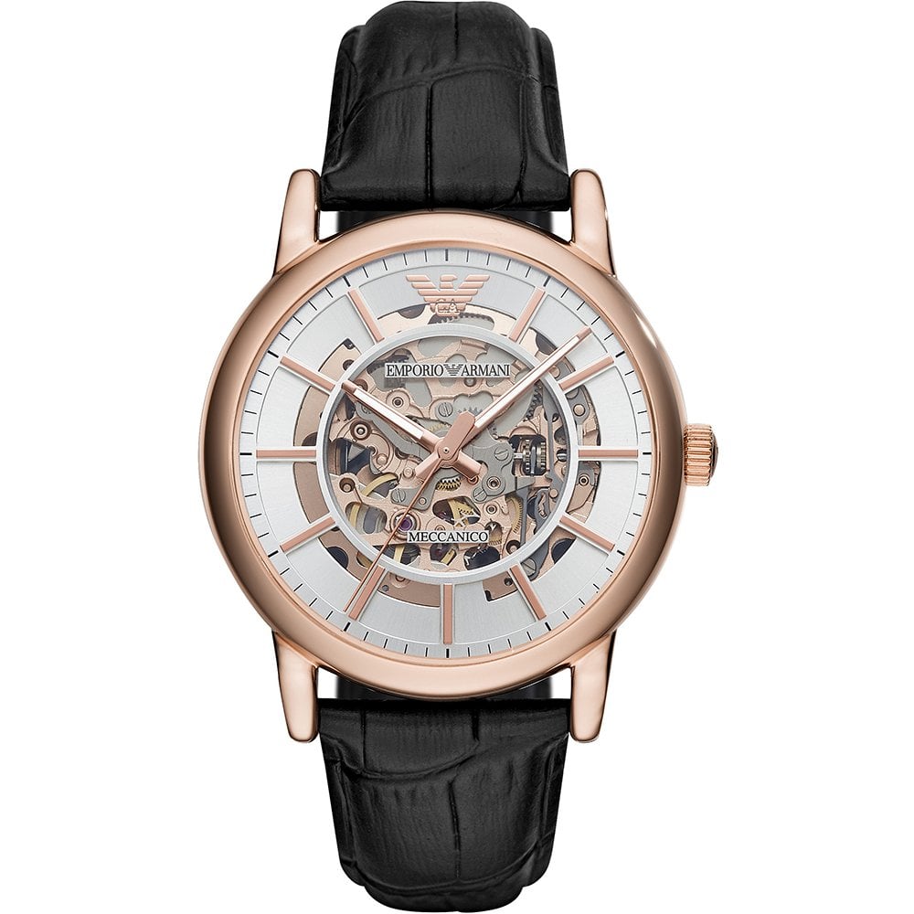 Emporio Armani Automatic Skeleton Dial Men's Watch AR60007 - The Watches Men & CO