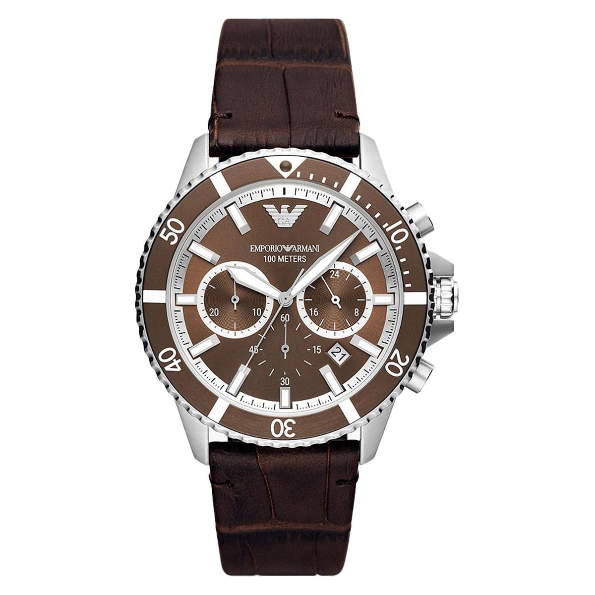 Emporio Armani Chronograph Quartz Brown Dial Menβs Watch AR11486 - Watch