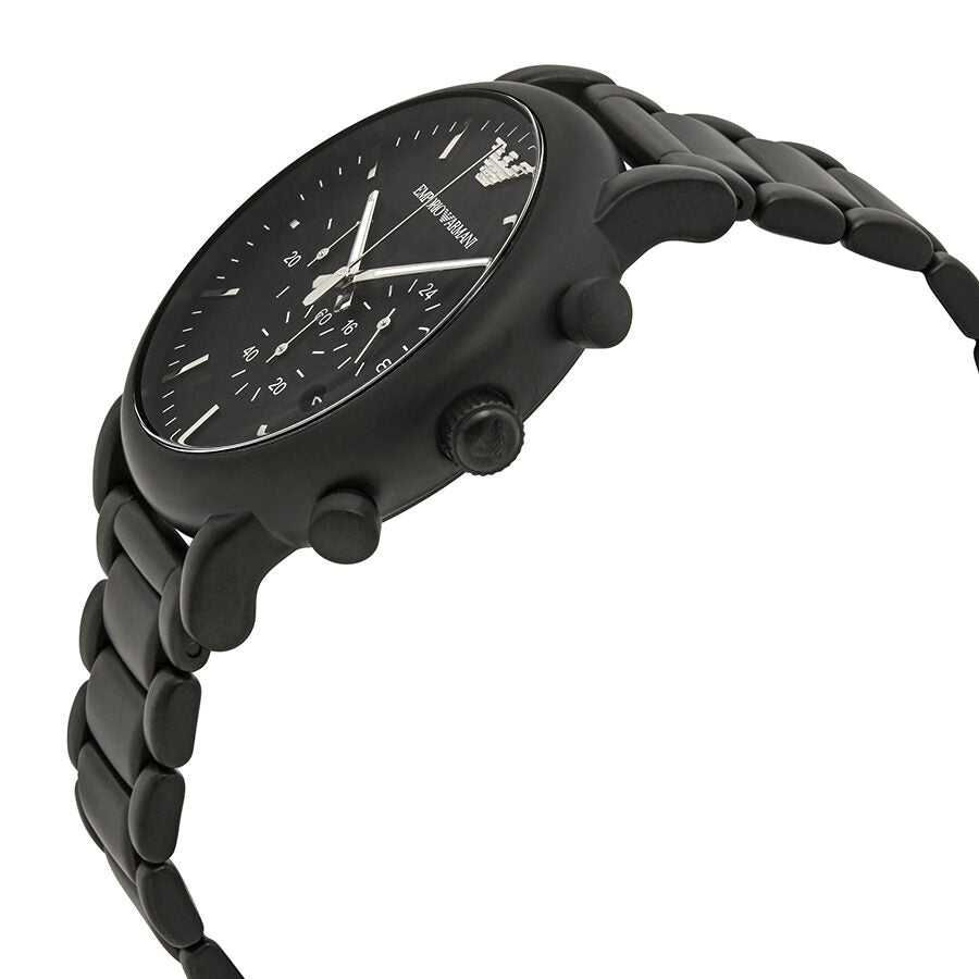 Emporio Armani Classic Black Dial Brushed Black Men's Watch AR1895