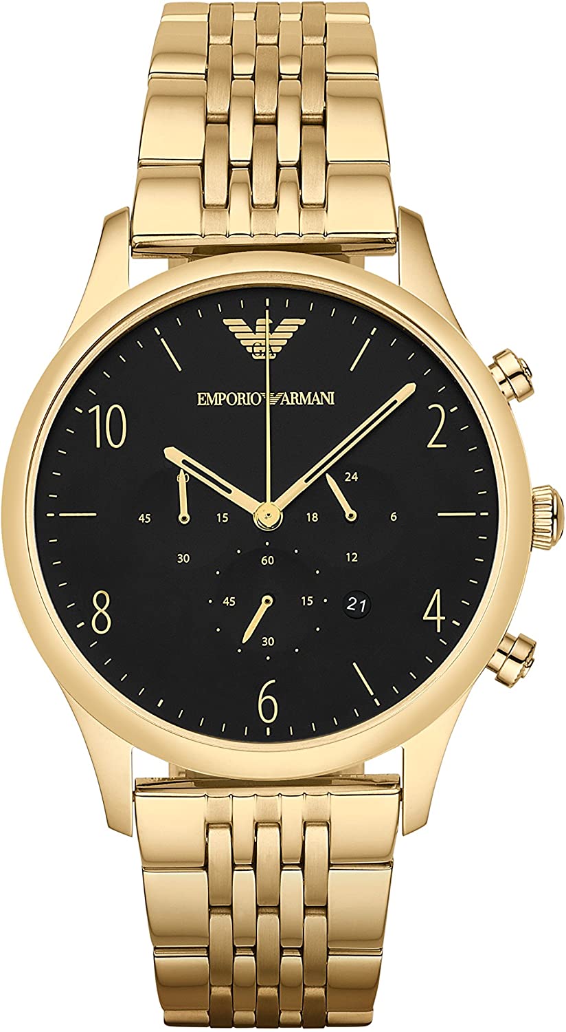 Emporio Armani Classic Chronograph Black Dial Menβs Watch AR1893 - Watch